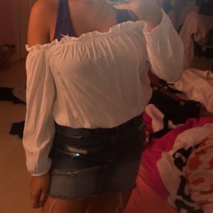 Really Cute Off The Shoulder brandy top